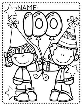 Simple print out for the 100th Day of School. I plan on printing this two sided to allow my students to color the coloring page for morning work. Afterward, I plan on having the whole class turn the paper over and we complete the exercises together to start off our 100th Day of FUN! 100 Days Coloring Page, 100th Day Of School Coloring Page, 100 Day Of School Coloring Page, 100 Days Of School Coloring Page, 100 Days Of School Printables Free, 100 Days Of School Activities Kinder, 100 Days Smarter, 100th Day Of School Activities Preschool, 100th Day Of School Kindergarten