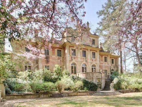 The Pink Castle of Atlanta - The Glam Pad Neoclassical Home, Glam Pad, Pink Castle, Italian Villa, Atlanta Homes, Architecture Firm, Architectural Digest, Old House, Beautiful Homes