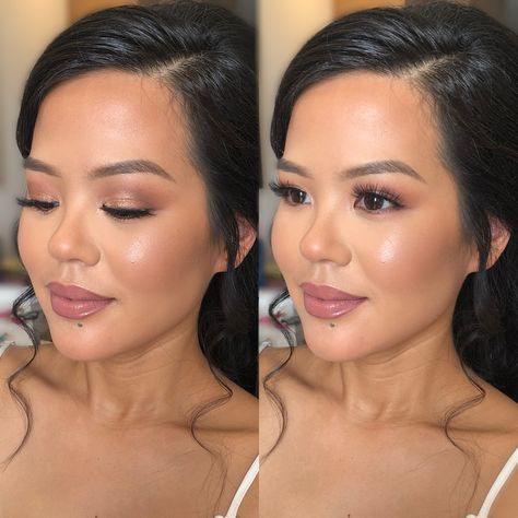 #weddingmakeupinspo #weddingmakeup #asianweddingmakeup | THE BEAUTY VANITY Wedding Guest Makeup Asian, Glowy Makeup Wedding, Nude Eye Makeup, Asian Wedding Makeup, Bridal Party Makeup, Makeup Asian, Wedding Guest Makeup, Beauty Vanity, Bridal Glam