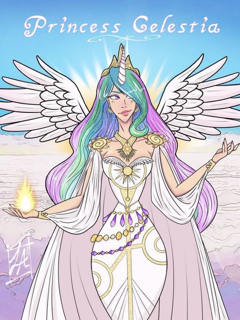 Princess Celestia Human Fan Art, Celestia Human Fanart, Princess Celestia Fanart Human, Princess Celestia Human, Celestia Human, Fanfic Outfits, Human Mlp, Celestia And Luna, Mlp Equestria