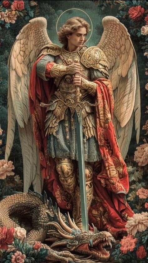 Saint Michael Angel, Angelo Guerriero, Personaje Fantasy, Angel Images, Angel Warrior, Jesus And Mary Pictures, San Michele, Angels Among Us, Religious Images