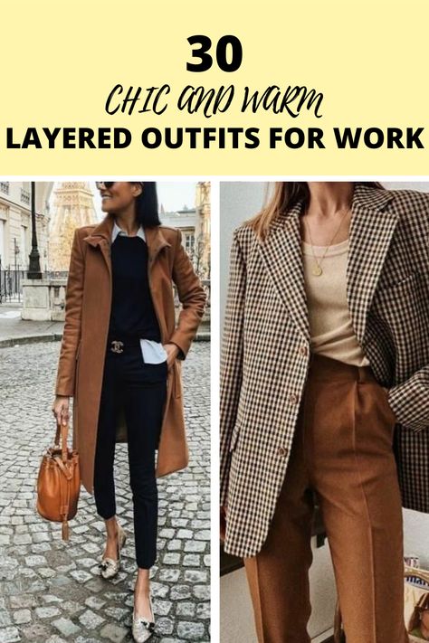 Office Winter Wear Women, Ladies Winter Office Outfits, Classic Fall Winter Outfits, Womens Business Outfits Winter, Winter Office Wear Business Casual, Chicago Winter Work Outfits, Winter Business Wear For Women, Fall Layering Outfits Work, Autumn Office Outfits Women 2023