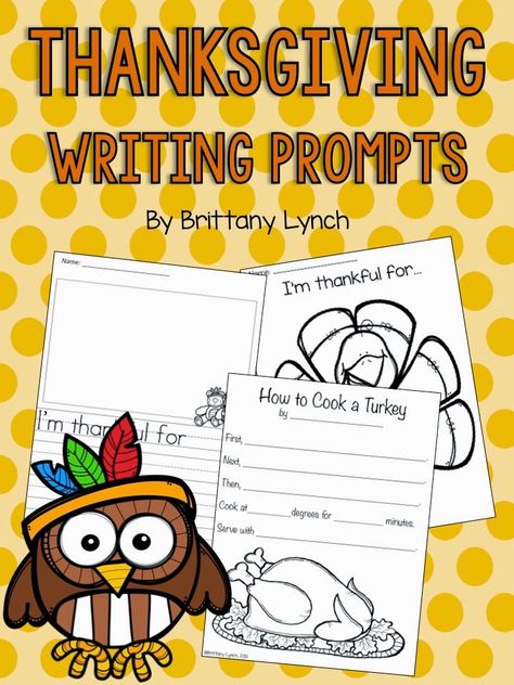 Turkey Writing, Thanksgiving Writing Prompts, Thanksgiving Literacy, Thanksgiving Writing Activity, Cook A Turkey, Free Writing Prompts, Thanksgiving Kindergarten, Thanksgiving Writing, Thanksgiving School