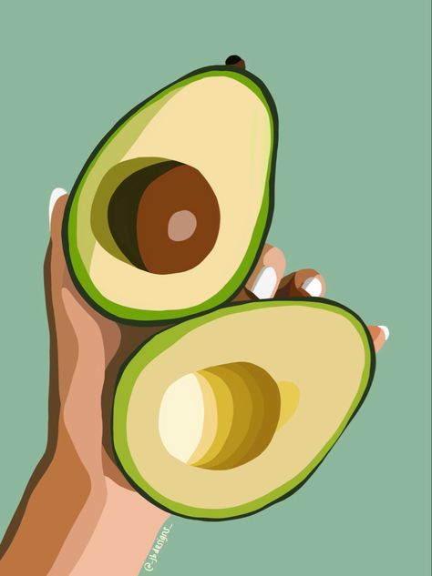 Easy Illustration Art Simple, Avocado Graphic Design, Pop Art Painting Ideas Simple, Vector Illustrations, Avocado Painting, Fancy Art, Pop Art Portraits, Easy Canvas Art, Pop Art Wallpaper