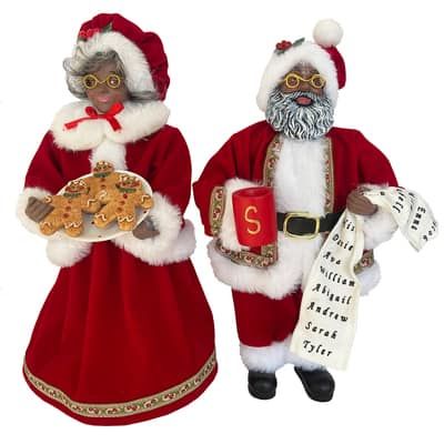 Mr And Mrs Claus, Red Outfits, Santa's Workshop, Long Night, Polyester Resin, Holiday Store, At The Door, Outdoor Holiday Decor, Mrs Claus