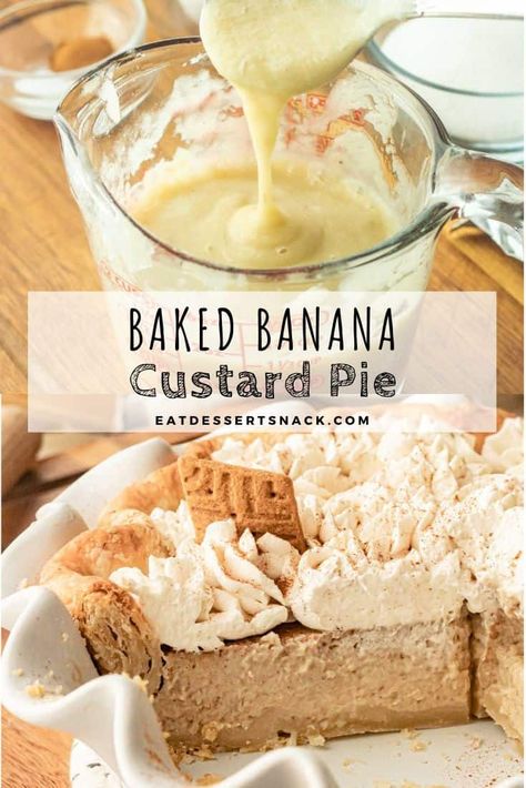 Banana Custard Pie, Banana Pie Recipe, Holiday Pies Recipes, Banana Custard, Banana Desserts, 2023 Food, Unique Pies, Banana Pie, Sweet Pies