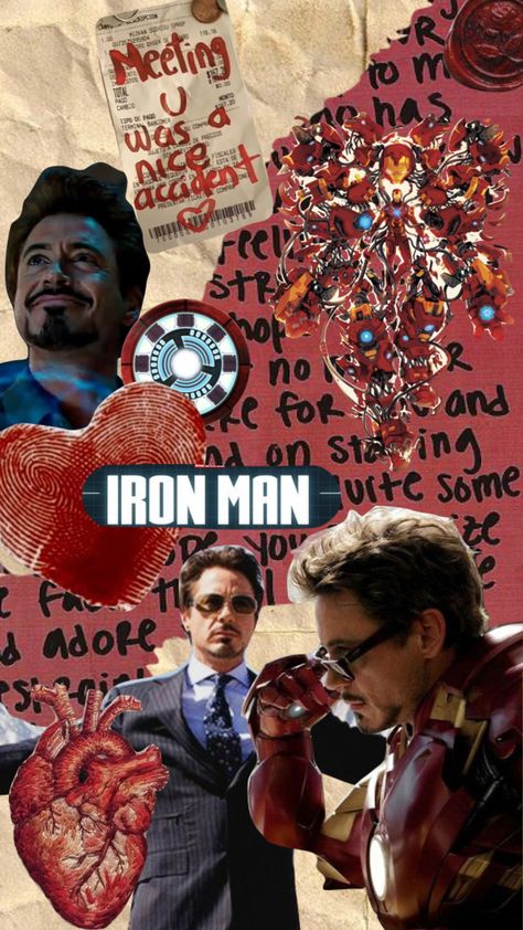 Iron Man Moodboard, Iron Man Collage Wallpaper, Marvel Shuffles, Iron Man Aesthetic Wallpaper, Marvel Collage Wallpaper, Wallpaper Marvel Aesthetic, Ironman Aesthetic, Marvel Wallpaper Aesthetic, Marvel Moodboard