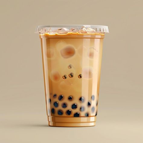 Photo image of a bubble tea cup showing ... | Premium Photo #Freepik #photo Bubble Tea Cup, Tapioca Pearls, Video Mockup, Event Food, Creamy Texture, Card Banner, Poster Invitation, Cartoon Clip Art, Bubble Tea