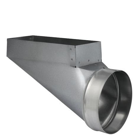 IMPERIAL 10-in x 4-in x 6-in Galvanized Steel End Register Duct Boot in the Duct Boots department at Lowes.com Flexible Duct, Rough Plumbing, Duct Work, Sheet Metal, Galvanized Steel, Heating And Cooling, Plumbing, Home Improvement, Things To Sell