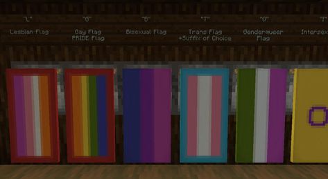 Book Banner Minecraft, Banner Minecraft Tutorials, Banner Design Minecraft, Minecraft Banner, Minecraft Banner Designs, Minecraft Banners, Minecraft Inspiration, Banner Designs, Gay Flag