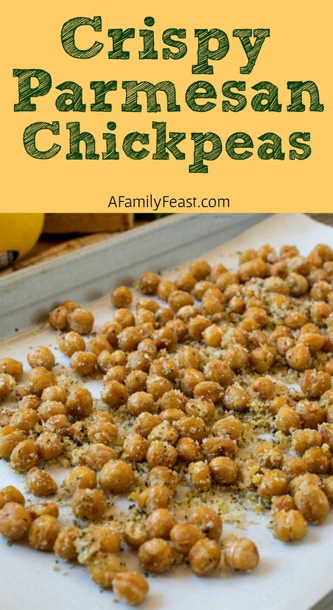 Chickpea Recipes, Roasted Chickpeas, Chickpeas, Clean Eating Snacks, Veggie Recipes, Appetizer Snacks, Lasagna, Gourmet Recipes, Parmesan