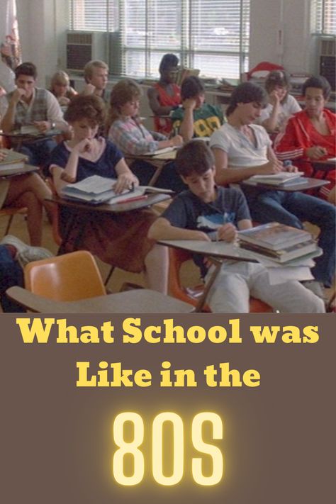 What was your school like at the time you went? High School In The 80s, 80s School Aesthetic, 80s Day At School, 80s High School Aesthetic, High School 80s, 1980s High School, School In The 80s, 80s Entertainment, 80s High School