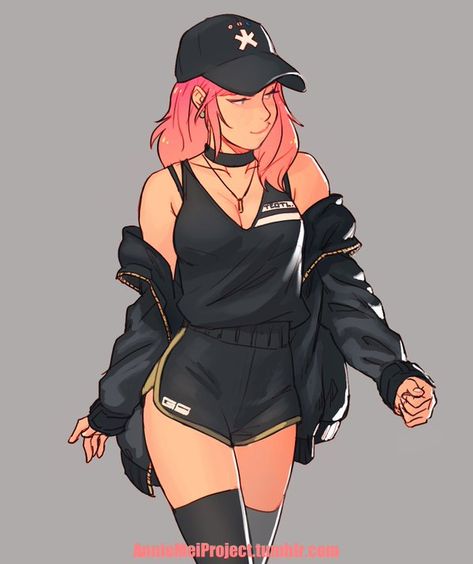 Rp Characters, Girl With Pink Hair, Sasuke Sakura, Poses References, Female Character Design, Art Anime, A Drawing, Girl Drawing, Art Reference Poses