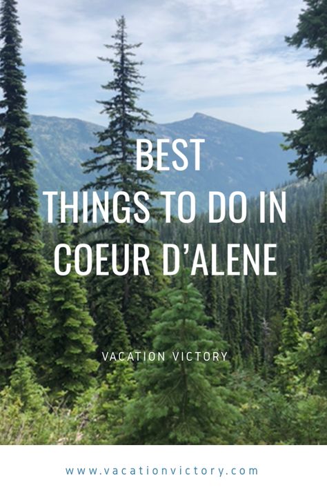 Looking for things to do in Coeur d’Alene? Look no further! Here is the big list of all the best things CDA has to offer!  #cda #coeurdalene #travelitinerary #traveling #vacationvictory Northern Idaho, Lakeside Park, Ski Rental, Hill Park, Quiet Beach, Parasailing, Coeur D'alene, Adventure Sports, Nature Preserve