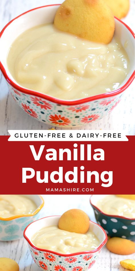 Vanilla Pudding Recipe, Dairy Free Deserts, Dairy Free Recipes For Kids, Gluten Free Pudding, Dairy Free Pudding, Vanilla Pudding Recipes, Hot Puddings, Gluten Free Dairy Free Dessert, Lactose Free Recipes