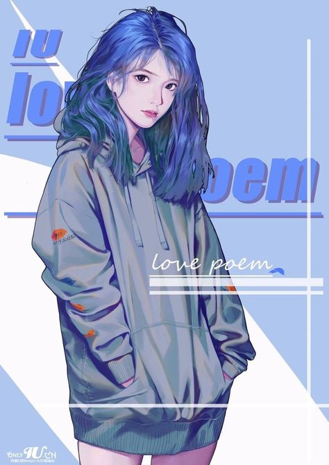 Love Poem, Blue Hair, Hair, Blue