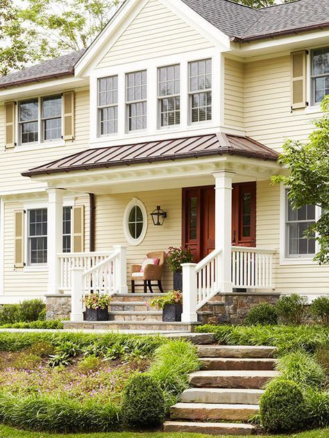 While exciting, the task of picking a new color palette for your home's exterior can be a bit daunting. Here are some helpful tips. Home Exterior Colors Schemes, Exterior Color Schemes, House Exteriors, Refresh Your Home, Exterior Paint Colors, Exterior House Colors, Porch Ideas, Exterior Colors, Helpful Tips