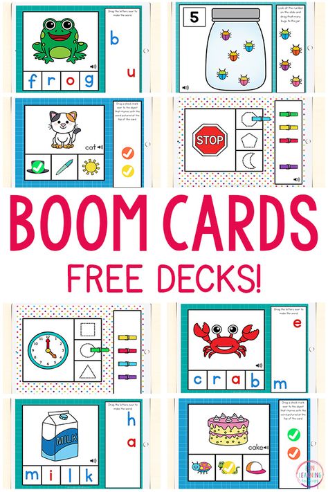 These boom cards will make distance learning less stressful and more effective! Free Boom Cards Kindergarten, Boom Cards Kindergarten, Free Boom Cards For Preschool, Boom Cards Free, Aba Worksheets, Free Boom Cards, Digital Learning Classroom, Online Preschool, Virtual School