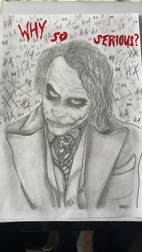 Joker Realistic Drawing, Why So Serious Drawing, Joker Drawing Sketches, The Joker Sketch, The Joker Drawing, Joker Drawing Easy, Unique Sketches, Joker Sketch, Joker Drawing