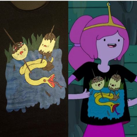 Adventure time Marceline Bubblegum Band shirt Marceline X Bubblegum Tattoo, Marceline Closet, Adventure Time Marceline Outfits, Marceline Inspired Fits, Princess Bubblegum Shirt, Princess Bubblegum Marceline Shirt, Ash Core, Lemon Grab, Adventure Time Shirt