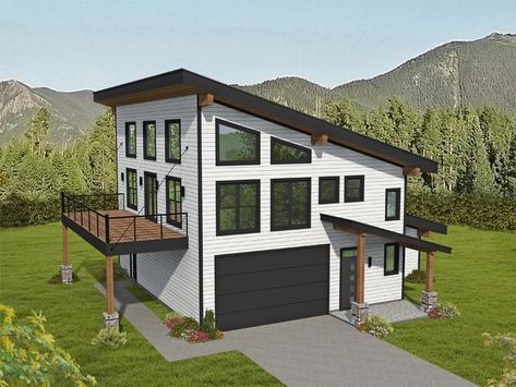 Ship Ladder, Sloped Roof, Loft Plan, Mountain House Plans, Traditional House Plan, Ground Level, Modern House Plan, Garage Plans, Double Garage