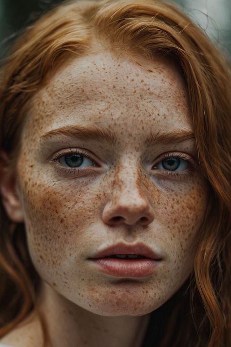 Freckles girl Ginger With Freckles, Freckles Aesthetic, Freckled Girl, Ginger Brown Hair, Curly Ginger Hair, Freckled Skin, Freckle Photography, Girl With Freckles, Freckled Face