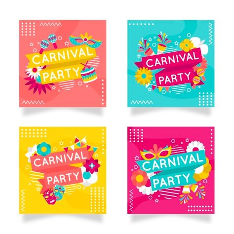 Banner Carnaval, Carnival Party, Layout Ideas, Graphic Resources, Carnival, Vector Free, Layout, Photoshop, Social Media