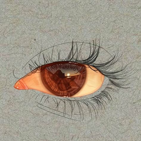 Follow my Instagram account peachy_artist for more art like this Realistic Eye Drawing Color, Pretty Eyes Drawing, Lashes Drawing, Realistic Eye Drawing, Realistic Eye, Easy Drawings Sketches, Pretty Drawings, Doodle Art Designs, Art Drawings Sketches Creative