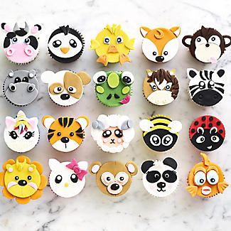 Animal Cupcakes Easy, Face Icing, Planner Key, Jungle Cupcakes, Childrens Cupcakes, Cupcake Tier, Fondant Cake Designs, Kid Cupcakes, Safari Cakes