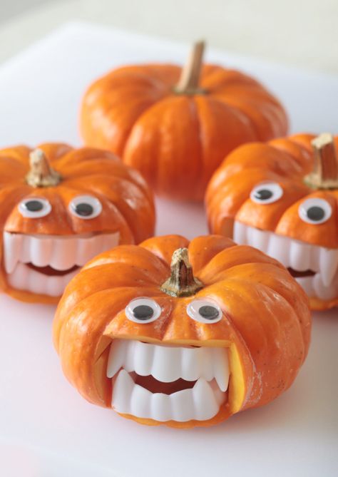 Little Vampire Pumpkins for Halloween (Video) - Gluesticks Blog Sock Pumpkins, Animal Cookies Recipe, Pumpkin Face Carving, Washer Necklaces, Funny Pumpkin Carvings, Raised Donuts, Vampire Pumpkin, Little Vampire, Regalos Ideas