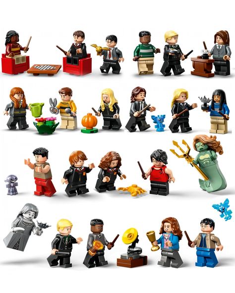 Every 2023 LEGO Harry Potter Minifigure Harry Potter Lego Minifigures, Lego Harry Potter Moc, Harry Potter Lego, Dark Fantasy Book, Harry Potter Lego Sets, Dream Birthday, Lego Minifigs, Lego Mini, Lego Creative