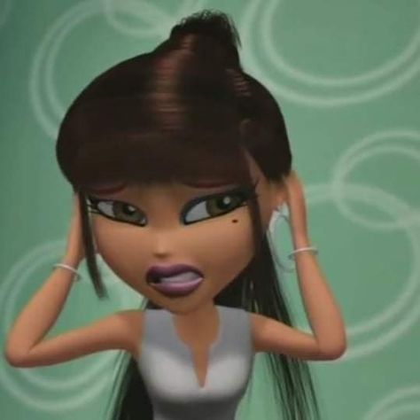 Bratz Movie, Bratz Yasmin, Disgusted Face, Love Collage, Bratz Girls, Cute Love Memes, Doll Aesthetic, Reaction Face, Cartoon Profile Pictures