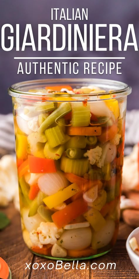 Homemade Giardiniera Recipe, Giardiniera Recipe, Italian Sandwiches, Pickled Vegetables Recipe, Italian Antipasto, Antipasto Platter, Fermentation Recipes, Veggie Delight, A Charcuterie Board