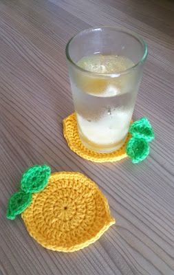 Lemon Coaster, Crochet Cup Coaster, Crocheted Coasters, Crochet Cup Cozy, Coaster Pattern, Crochet Coaster Pattern, Crochet Coaster, Crochet Kitchen, Crochet Dishcloths