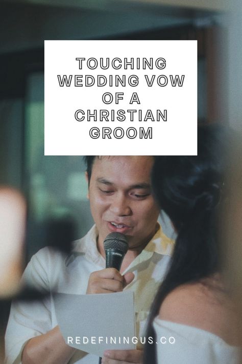 We didn't just want to share any random wedding vow example with you, so we are sharing a sample Christian groom's wedding vow that is close to our hearts...because it's from our wedding :) Christian Wedding Vows To Wife, Tagalog Wedding Vows, Christian Vows, Wedding Vows To Wife, Vows To Wife, Wedding Vow Ideas, Sample Wedding Vows, Christian Wedding Vows, Wedding Vows That Make You Cry