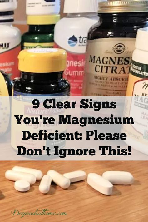 9 Clear Signs You're Magnesium Deficient: Pls Don't Ignore This! #magnesium #hearthealth #nervoussystem #insomnia #fatigue #highbloodpressure #healthandwellness #healthyliving Best Magnesium For Sleep, Herbal Medicine Recipes How To Make, Magnesium Foods, Signs Of Magnesium Deficiency, Magnesium For Sleep, Herbal Medicine Recipes, Homeopathy Remedies, Migraine Prevention, Magnesium Oil