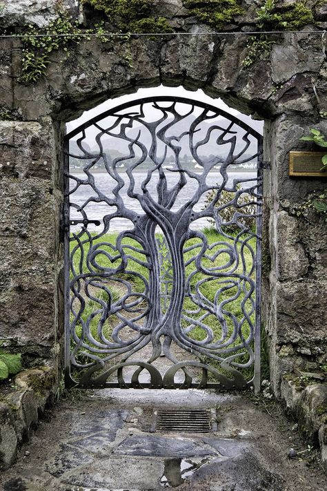 Gorgeous Gates | creativeartworksblog Hairstyles Home, Metal Garden Gates, Into The Forest, Cool Doors, Wrought Iron Gates, Have Inspiration, Iron Gates, Iron Gate, Unique Doors