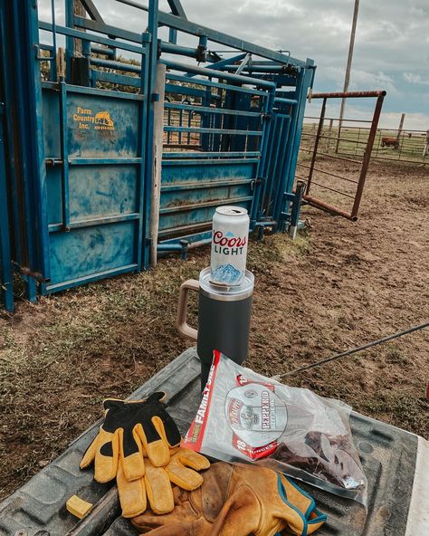 Coors light, Cattle chute, beef jerky, farm work, farm, aesthetic Yard Work Aesthetic, Cattle Farm Aesthetic, Ranch Work Aesthetic, Coors Light Aesthetic, Cattle Ranch Aesthetic, Farm Work Aesthetic, Farrier Aesthetic, Hillbilly Aesthetic, Ranching Aesthetic