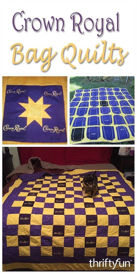 Crown Royal Quilts Ideas Patterns, Crown Royal Diy, Crown Royal Crafts, Rag Blanket, Crown Royal Quilt, Crown Royal Bottle, Soft Bags, Crown Royal Bags, Make A Crown