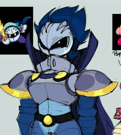 Meta Knight Fanart Human, Meta Knight Gijinka, Human Meta Knight, Meta Knight Human, Human Kirby, Kirby Oc, Kirby Gijinka, Mega Man Art, Kirby Stuff