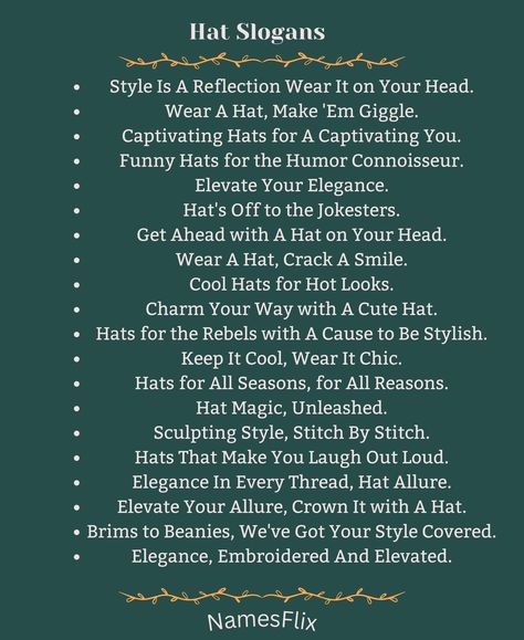 Hat Slogans Hat Quotes Wearing, Hat Sayings Ideas, Hat Quotes Inspiration, Slogan Ideas Inspiration Mottos, Slogan Examples, Slogan About Calamities, Elevated Fashion, Custom Trucker Hats, Funny Hats