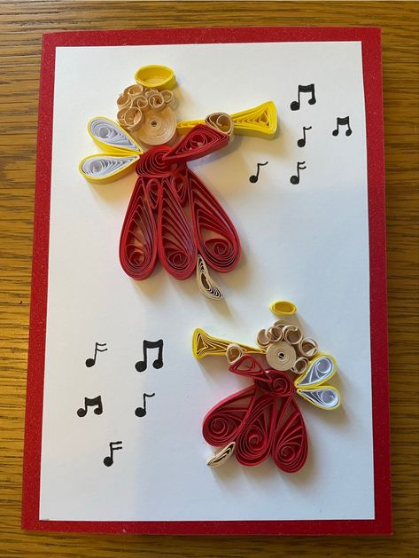 Christmas Quilling Cards, Quilling Angels, Free Quilling Patterns, Christmas Quilling, Paper Quilling Jewelry, Quilling Christmas, Quilling Jewelry, Quilling Craft, Quilling Patterns