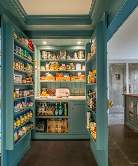 Inside an designer's maximalist Boston home | Homes & Gardens Walk In Pantry Ideas, Boston House, Devol Kitchens, Kabinet Dapur, Radiant Floor Heating, Spacious Kitchens, Pantry Design, Historic Home, Pantry Organization