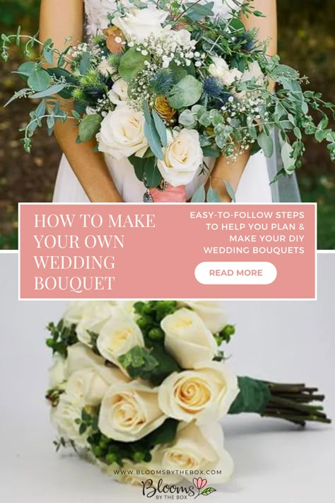 How to make wedding bouquet. Easy DIY bridal bouquet. How to DIY a wedding bouquet for bride, wedding party & bridesmaids. Affordable wedding flowers. BloomsByTheBox.com ships the best DIY flowers for weddings, parties & events. Shop premium, high-quality fresh-cut flowers, greens & floral design supplies for weddings, entertaining & events. Cheap, affordable, bulk & wholesale fresh flowers. Use our DIY flower advice & tutorials to make your own floral arrangements, bouquets & centerpieces. Diy Bouquet Wrap Wedding, Inexpensive Wedding Flowers Spring, How To Make Your Own Bridal Bouquet, Artificial Wedding Bouquets Diy, How To Make Your Own Bouquet, How To Make A Bridal Bouquet Tutorials, How To Build A Bouquet, Diy Bouquet Wedding Artificial Flowers, Wedding Bouquet Ideas Diy