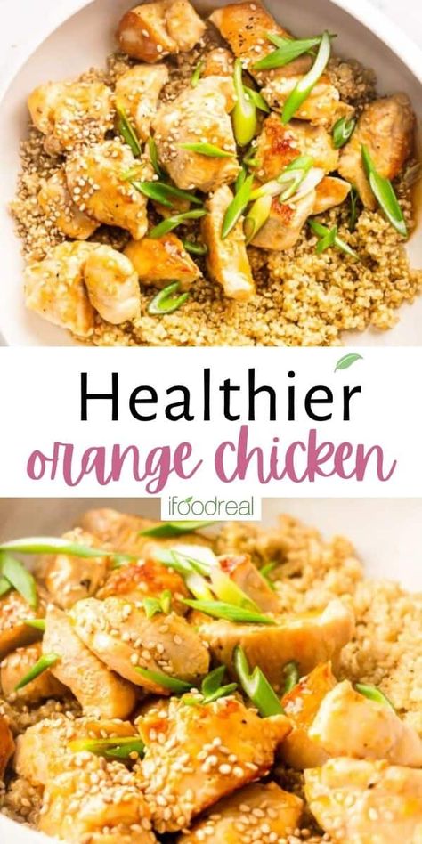 Healthy Orange Chicken is the answer to all your Chinese takeout cravings. This super delicious and healthy version is loaded with the classic flavours and a deliciously sweet and sticky orange sauce, no one will know it's not the original recipe! Healthy Orange Chicken, Quick Dinner Options, Fried Chicken Cutlets, Healthy Version, Orange Chicken Recipe, Clean Eating For Beginners, Chinese Takeout, Vegetable Casserole, Orange Sauce