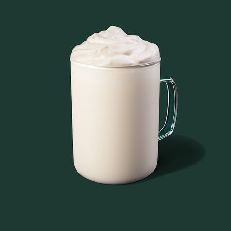 Vanilla Crème: Starbucks Coffee Company Hot Chocolate Starbucks, Vanilla Drinks, Starbucks Hot Chocolate, White Chocolate Sauce, Starbucks Vanilla, White Hot Chocolate, Circle Bag, Chocolate Sauce, Coffee Company