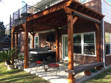 Steiner Ranch Second Story Deck and Pergola Combo with Spiral Staircase 2nd Story Deck, Patio Trellis, Iron Pergola, Wisteria Pergola, Patio Images, Second Story Deck, White Pergola, Indian Lake, Dream Deck