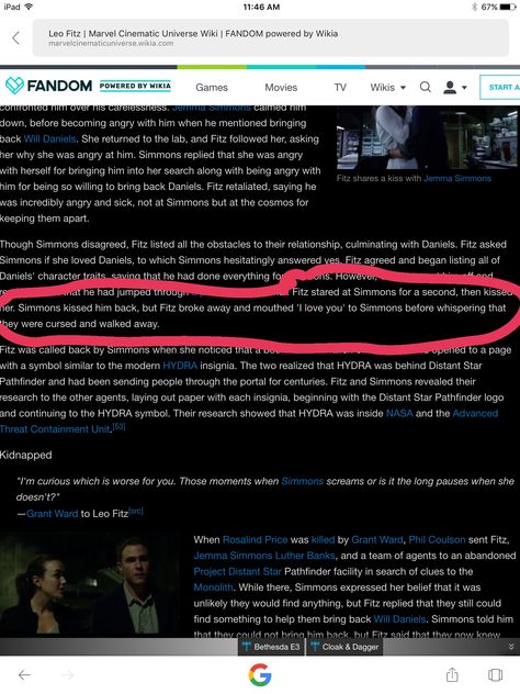 Agents of S.H.I.E.L.D. Fitzsimmons | Did this seriously happen?! I'm going to have to re watch the scene. If this is true that just made me 1,000 times happier!😁😁😁 edit: I rewatched it and you can totally tell!!😁😁😁 I'M SO FREAKING HAPPY RIGHT NOW!!!😁😁😁😁 Fandom Wiki, Fitz And Simmons, Black Widow Marvel, Agents Of Shield, Marvel Stuff, Fictional World, Incorrect Quotes, Movie Game, Marvel Memes