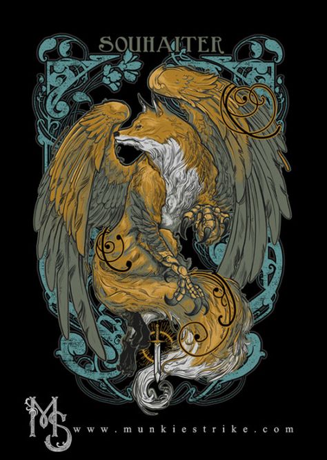 Half Elf Bard, Fantastical Creatures, Wolf Character, Event Posters, Awesome Artwork, Fox Tattoo, Mythical Beast, Inspiring Art, Spock