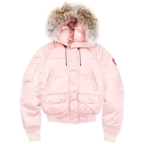 Pink Canada Goose, Canada Goose Women, Blouson Jacket, Pink Coat, Inspo Outfit, Flight Jacket, Embroidered Jacket, Canada Goose, Canada Goose Jackets